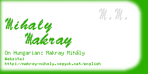 mihaly makray business card