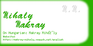 mihaly makray business card